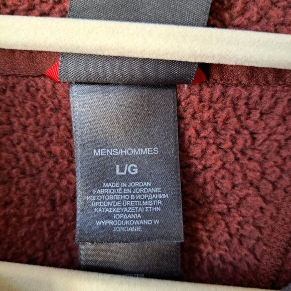 The North Face Mens Quarter Zip Jacket Brick Red Size L - Picture 3 of 7